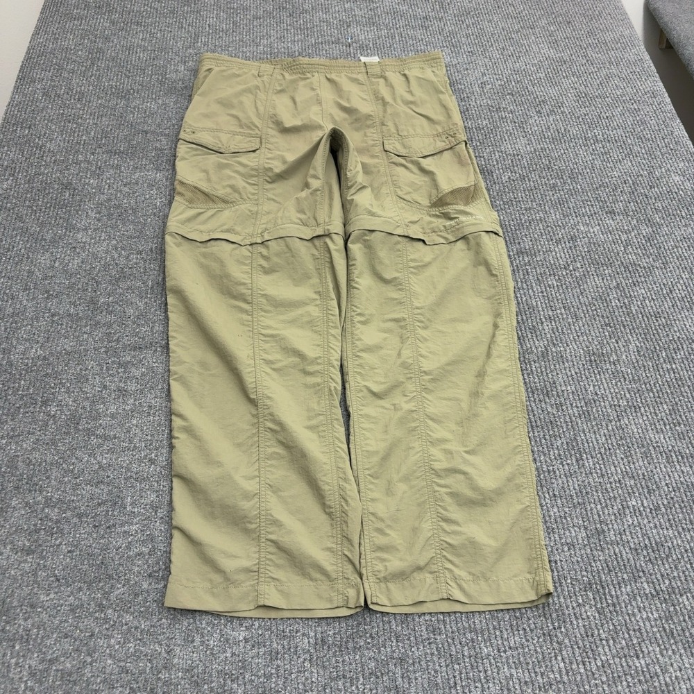 Columbia Convertible Pants Mens M Tan Nylon Omni-Shade Cargo Hiking Gorpcore